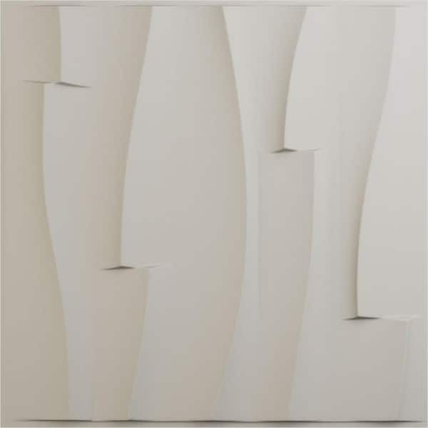 Ekena Millwork 19 5/8 in. x 19 5/8 in. Brick Wave EnduraWall Decorative 3D Wall Panel, Satin Blossom White (Covers 2.67 Sq. Ft.)