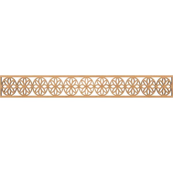 Ekena Millwork Blume Fretwork 0.375 in. D x 46.5 in. W x 6 in. L Maple Wood Panel Moulding