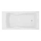 EverClean 72 in. Acrylic Rectangular Drop-in Whirlpool Bathtub in White