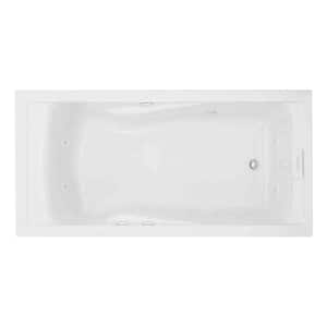 Acrylic Reversible Drain Bathtub, 72 X 36 Drop In Bathtub