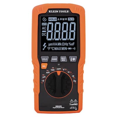600 Volt Slim Digital Multimeter, Trms Auto-Ranging With Temp