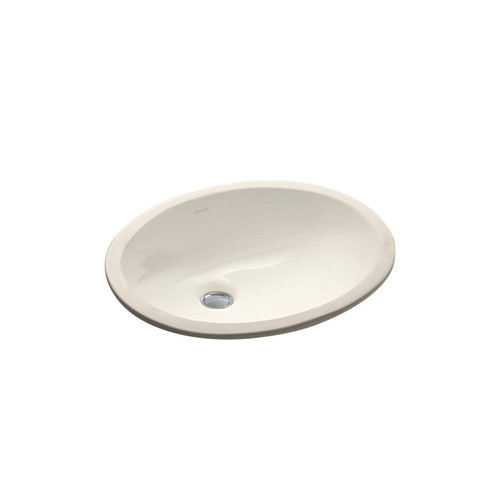 Kohler Caxton Under Mounted Vitreous China Bathroom Sink In Almond