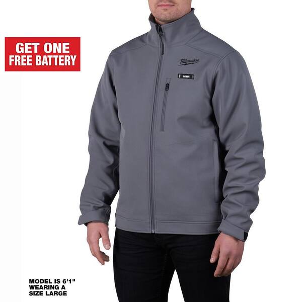 Milwaukee Men's Large M12 12V LithiumIon Cordless TOUGHSHELL Gray