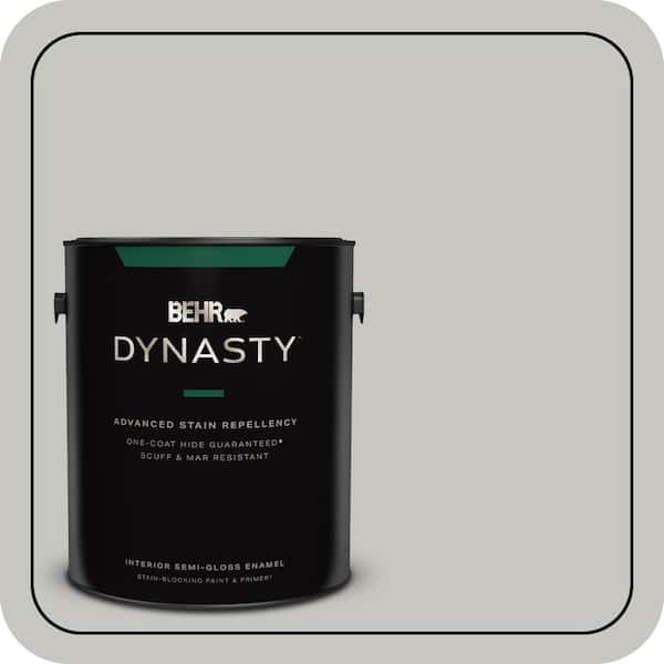 BEHR DYNASTY 1 gal. #PPF-29 Traditional Gray Semi-Gloss Enamel Interior Stain-Blocking Paint & Primer
