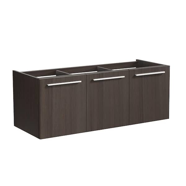 Vista 47 in. Modern Wall Hung Bath Vanity Cabinet Only in Gray Oak