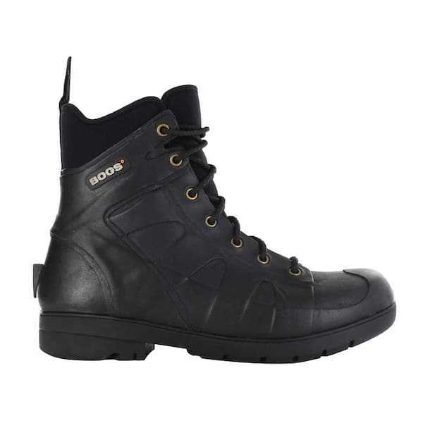 BOGS Men's Turf Stomper Waterproof Work Boots - Steel Toe - Black Size 11(M)