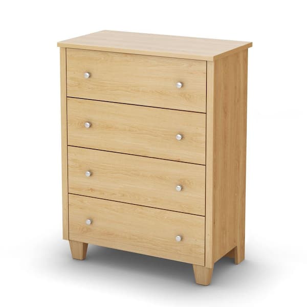 South Shore Clever Natural Maple 4-Drawer Chest-DISCONTINUED