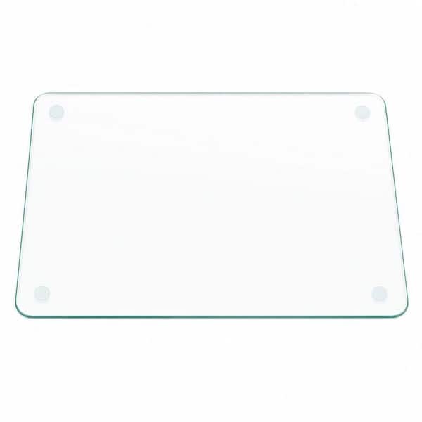 24 in. L x 18 in. W Tempered Glass Cutting Board with Non-Slip Feet for Kitchen Counter, Scratch and Heat Resistant