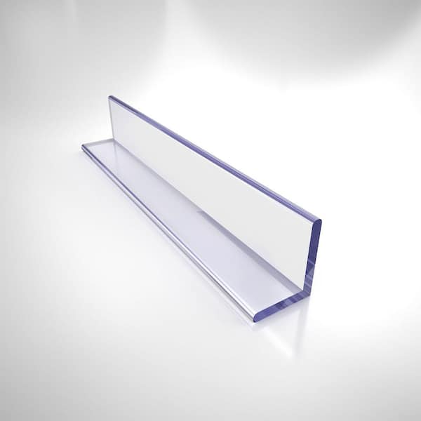 80 in. L Clear L-Strike with Adhesive Backing for 3/8 in. Glass Shower Door