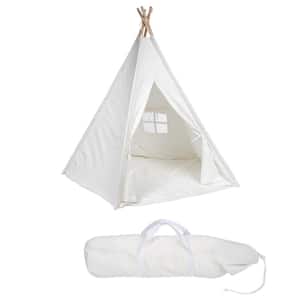 6 ft. Large Canvas Teepee Playset Playhouse with Carry Case