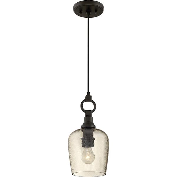 Quoizel Kendrick 7 in. 1-Light Western Bronze Mini Pendant