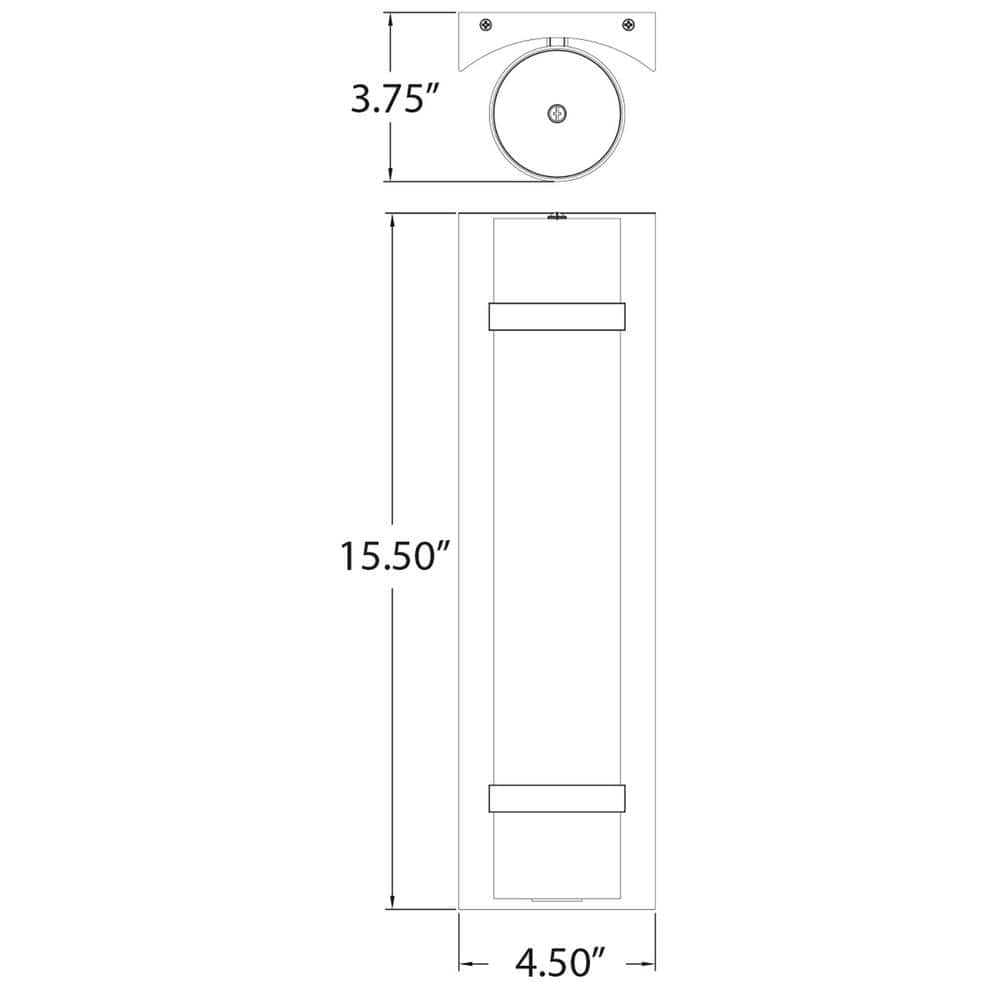 Brushed Steel Outdoor Dimmable Cylinder Wall Light