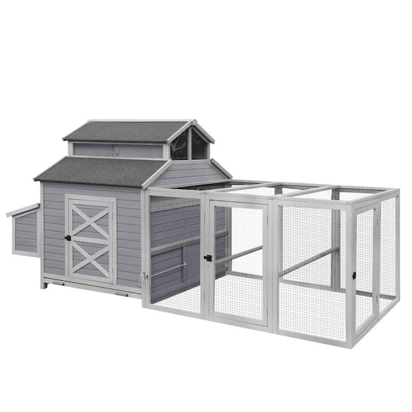 aivituvin Big Duck Coop Extra Large Chicken Coop for 8-10 Ducks, Chickens