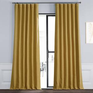 Trinket Gold Rod Pocket Blackout Curtain - 50 in. W x 120 in. L (1 Panel)