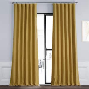 Trinket Gold Rod Pocket Blackout Curtain - 50 in. W x 84 in. L