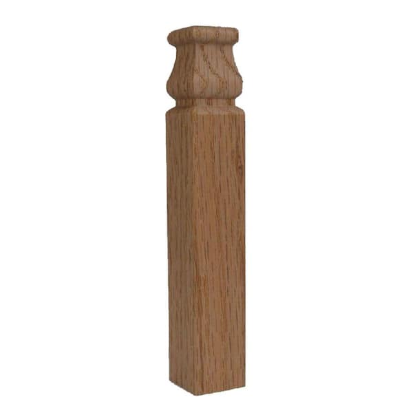 Ornamental Mouldings 892OBC 1-1/8 in. x 1-1/8 in. x 6-3/4 in. Red Oak Outside Base Connector Moulding