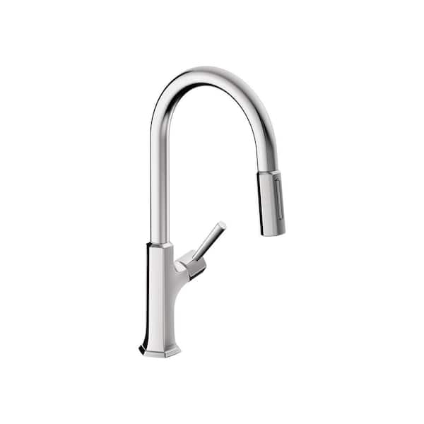 Hansgrohe Locarno Single-Handle Pull Down Sprayer Kitchen Faucet with QuickClean in Chrome