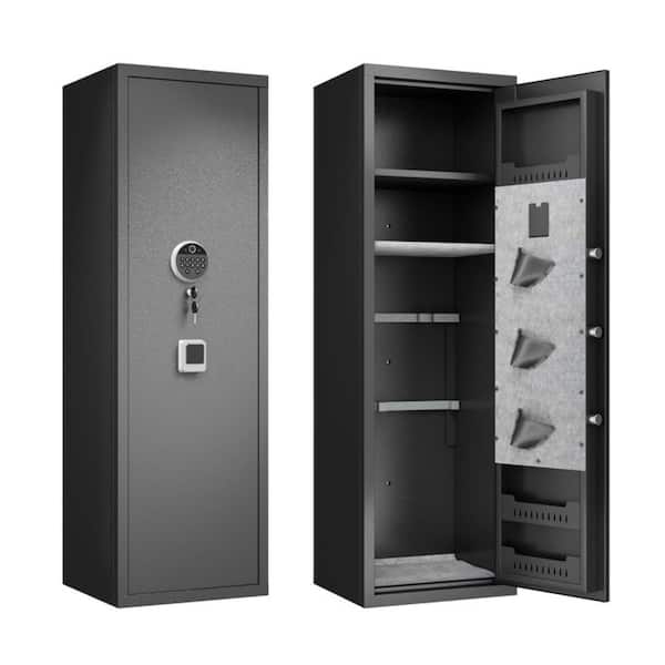 Multifunctional Gun Safes with 3-Way to Open, Removable Bulkhead, Protective Linning