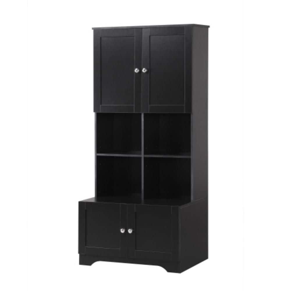BY 22 in. W x 10 in. D x 68 in. H Black Freestanding Linen Cabinet price history on PriceWatchPro