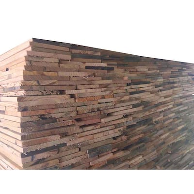 3/8 in. x 5 in. x Varying Length Gray and Brown Reclaimed Barnwood Boards (250 sq. ft./Pack)