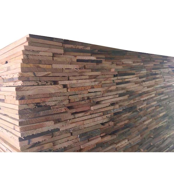 BARNLINE 3/8 in. x 5 in. x Varying Length Gray and Brown Reclaimed Barnwood Boards (250 sq. ft./Pack)