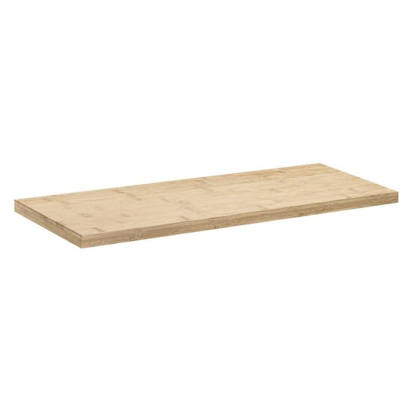 Dolle LITE Nature 23.6 in. W x 7.9 in. D x 0.71 in. Bamboo Decorative Wall Shelf Without Brackets
