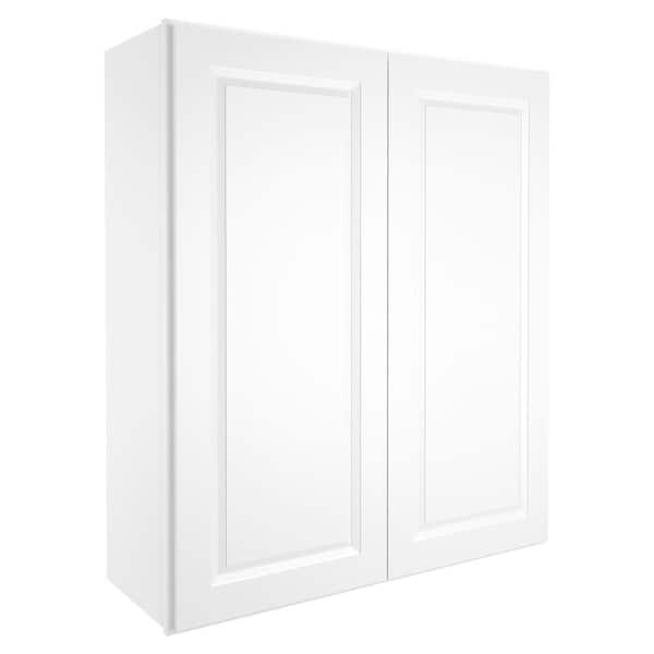 HOMEIBRO 36-in W X 12-in D X 42-in H in Traditional White Plywood Ready to Assemble Wall Kitchen Cabinet