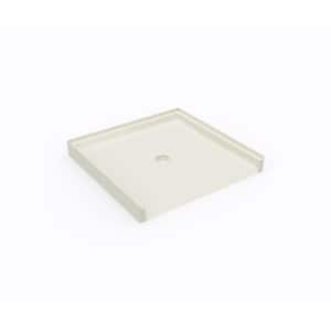 37 in. x 38 in. Solid Surface Single Threshold Shower Floor in Bone