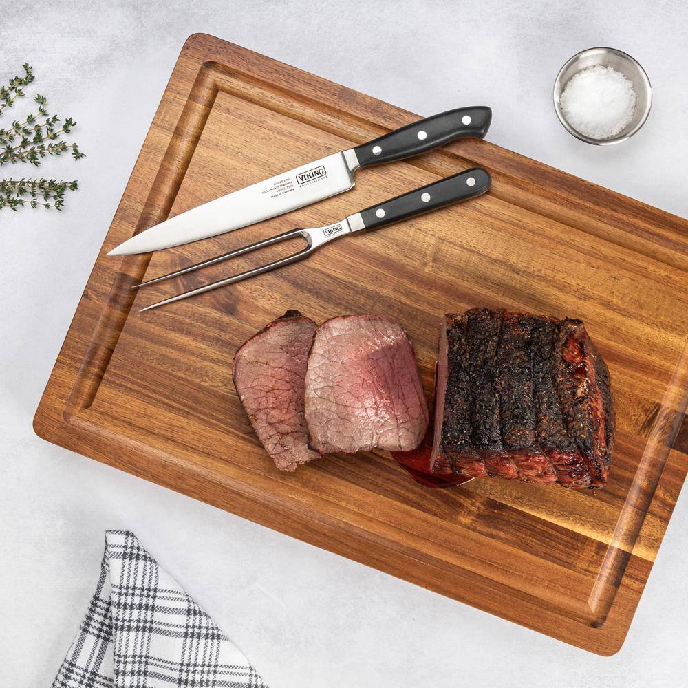 Viking 20-Inch Acacia Wood Reversible Butcher Block