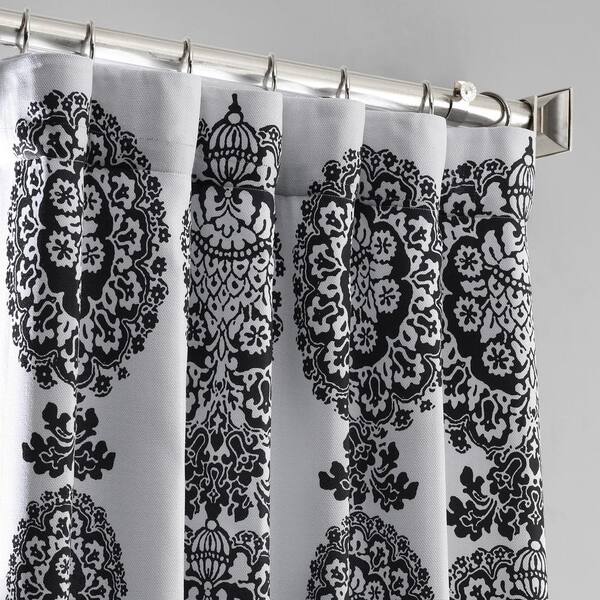 Exclusive Fabrics Furnishings Cyprus, Black And White Damask Curtains