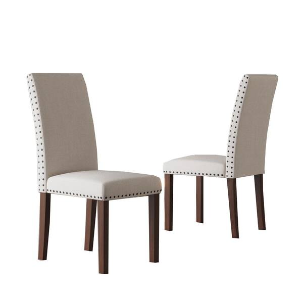 Beige Upholstered Side Chairs (Set of 2) LC-953023 - The Home Depot