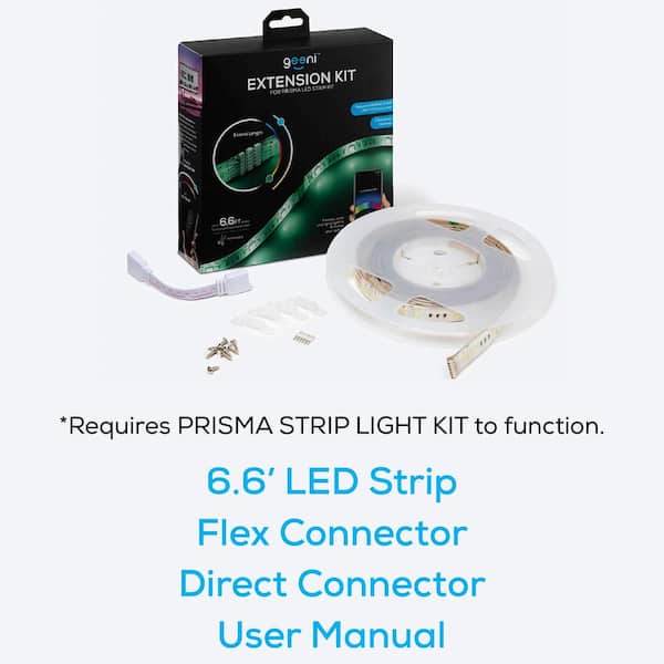 Geeni Flexible Extension Kit for Prisma LED Strip Add up to 6.6 ft. to Prisma Strip GN-EW004-999 - The Home Depot