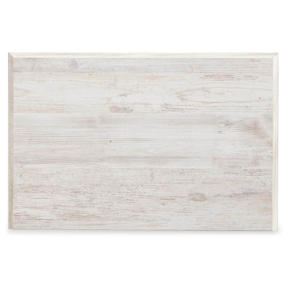 Charming French Country Whitewash 2-Drawer Nightstand with USB Charging