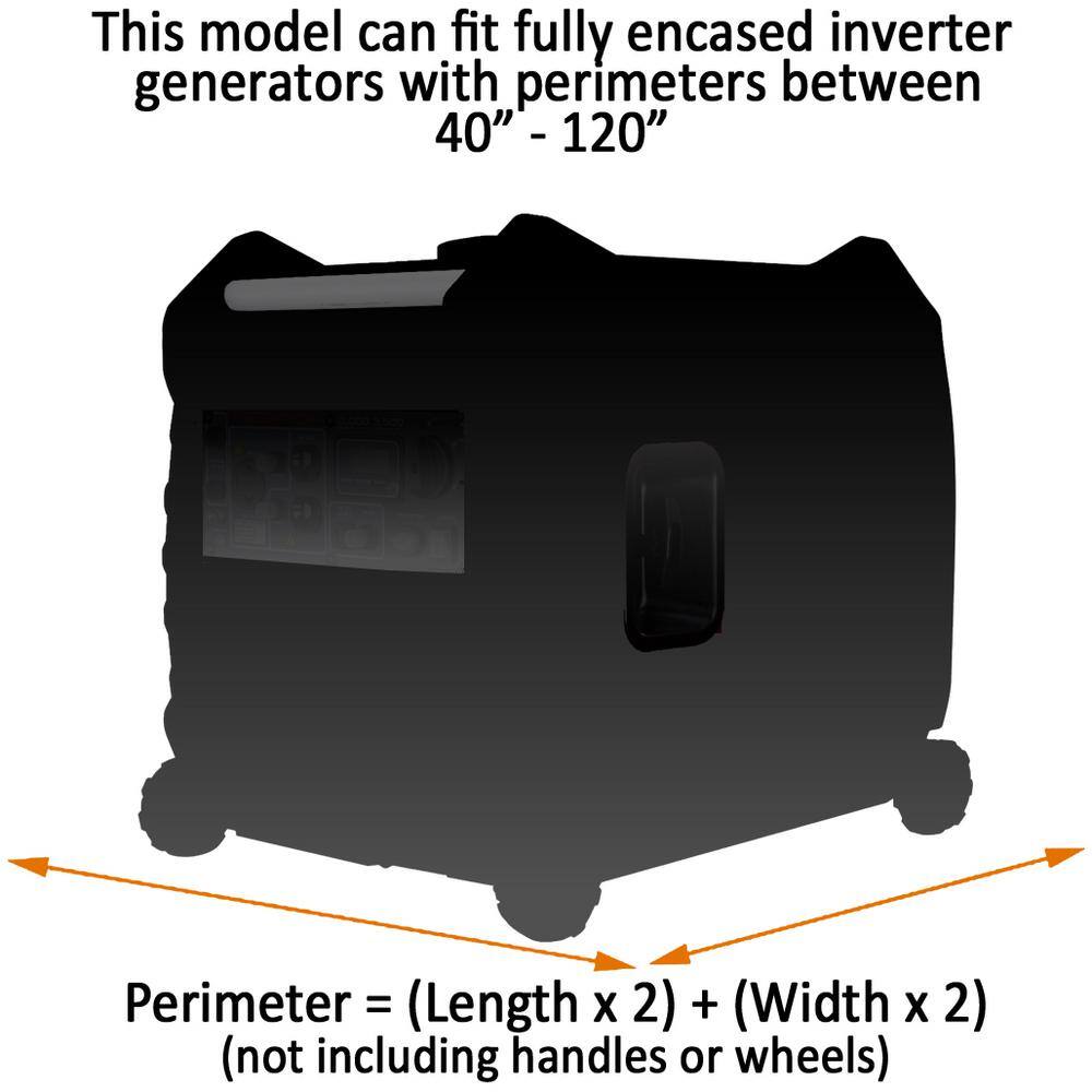 Extreme Black Waterproof Generator Cover for Encased Inverter Generators