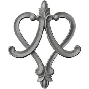 2 in. x 19-3/8 in. x 23-5/8 in. Polyurethane Fleur de Lis Onlay