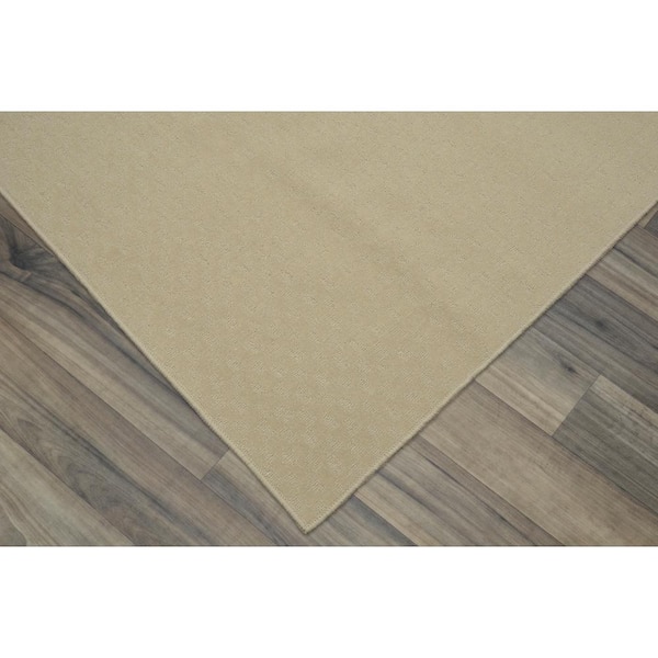 Medallion Tan 4 ft.x6 ft. Casual Tuffted Solid Color Checkerd Polypropylene Area Rug
