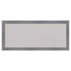 Edwin Grey Wood Framed Grey Corkboard 32 in. x 14 in. Bulletin Board Memo Board