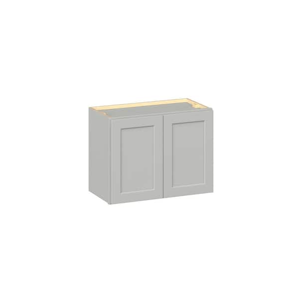 Emerson Whisper Gray Wall Bridge 2 Door Ready to Assemble Kitchen Cabinet (24 in. W x 18 in. H x 12 in. D)