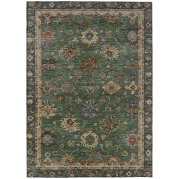 Chantille Machine Washable Indoor/Outdoor Abstract ACN2045 Fern 2 ft. 6 in. x 3 ft. 10 in. Area Rug