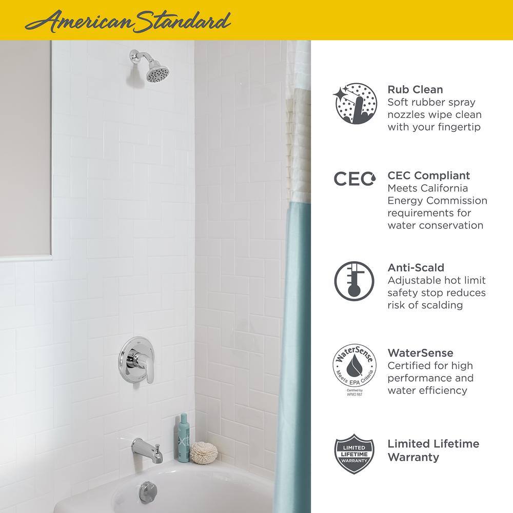 Polished Chrome Wall Mounted Tub and Shower Trim Kit