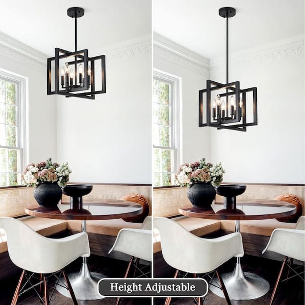 ADSENSTY 6-Light Black Modern Industrial Geometric Candle