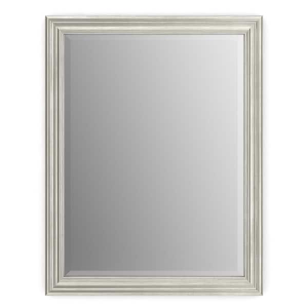 Delta 28 in. W x 36 in. H (M1) Framed Rectangular Deluxe Glass Bathroom Vanity Mirror in Vintage Nickel