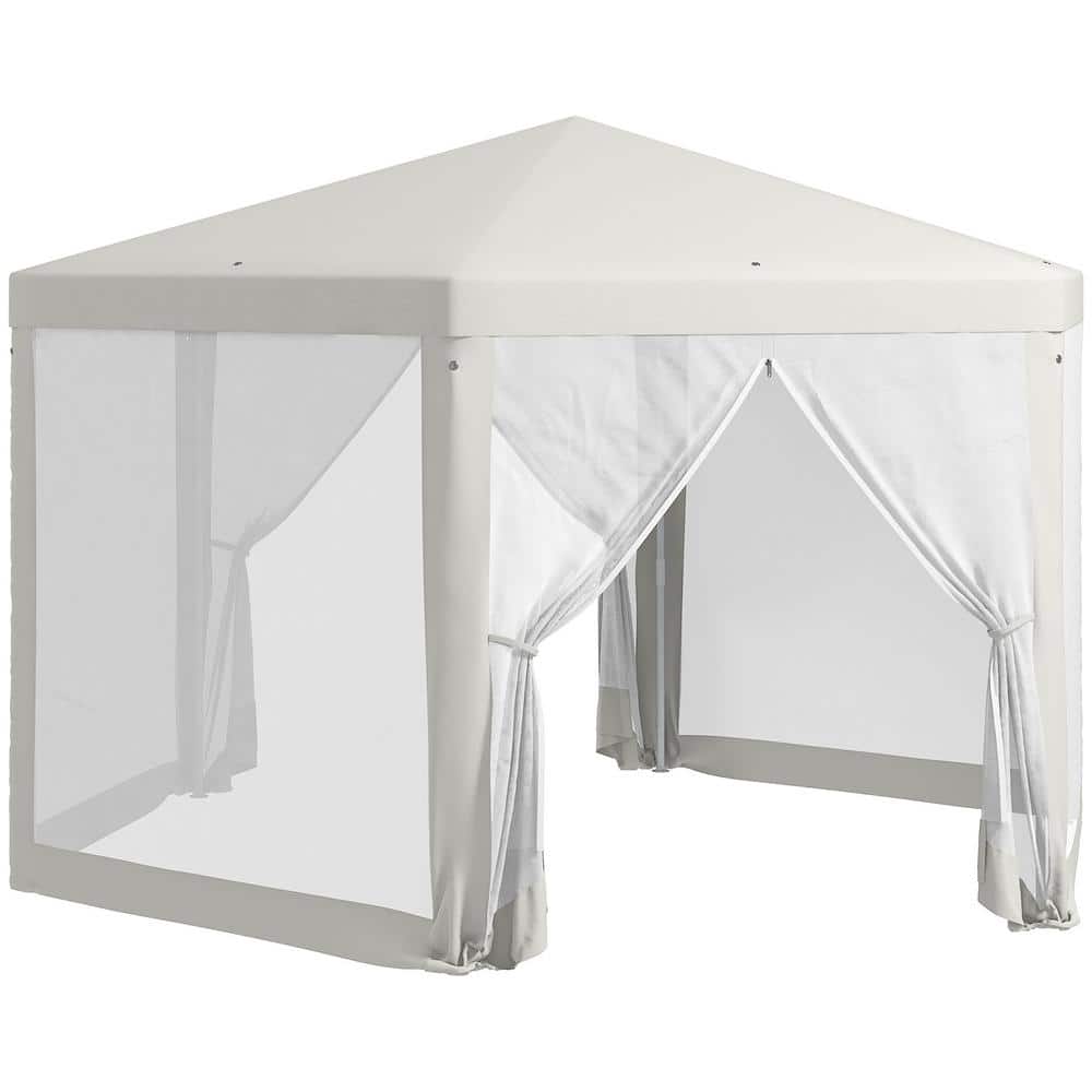 Otryad 13 ft. x 11 ft. White Outdoor Party Tent, Hexagon Sun