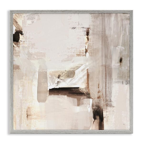 Stupell Industries Neutral Tone Abstraction by Susan Jill Gray Framed Abstract Giclee Art Print 12 in. x 12 in.