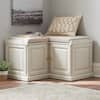 Walker white outlet storage bench