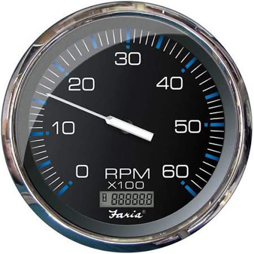 Faria Chesapeake Stainless Steel Tachometer with Hourmeter (6000