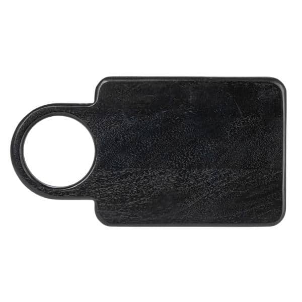 Black Mango Wood Cutting Board with Round Handle