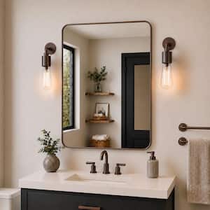 30 in. W x 36 in. H Rectangular Framed Wall Bathroom Vanity Mirror in Oil Rubbed Bronze