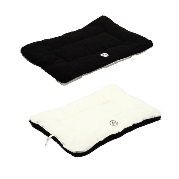 PET LIFE Eco-Paw Large Black and White Reversible Pet Bed