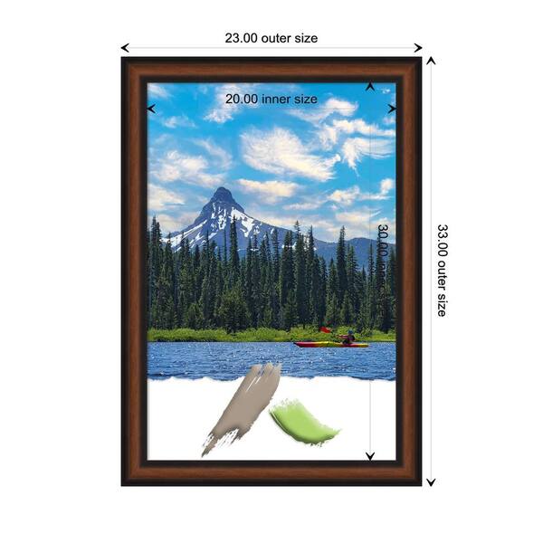 Amanti Art Yale Walnut Picture Frame Opening Size 20 x 30 in